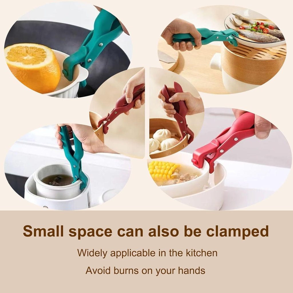 HeatGuard™ Anti-Scald Plate Gripper – Multi-Function Silicone Clips for Safe Handling